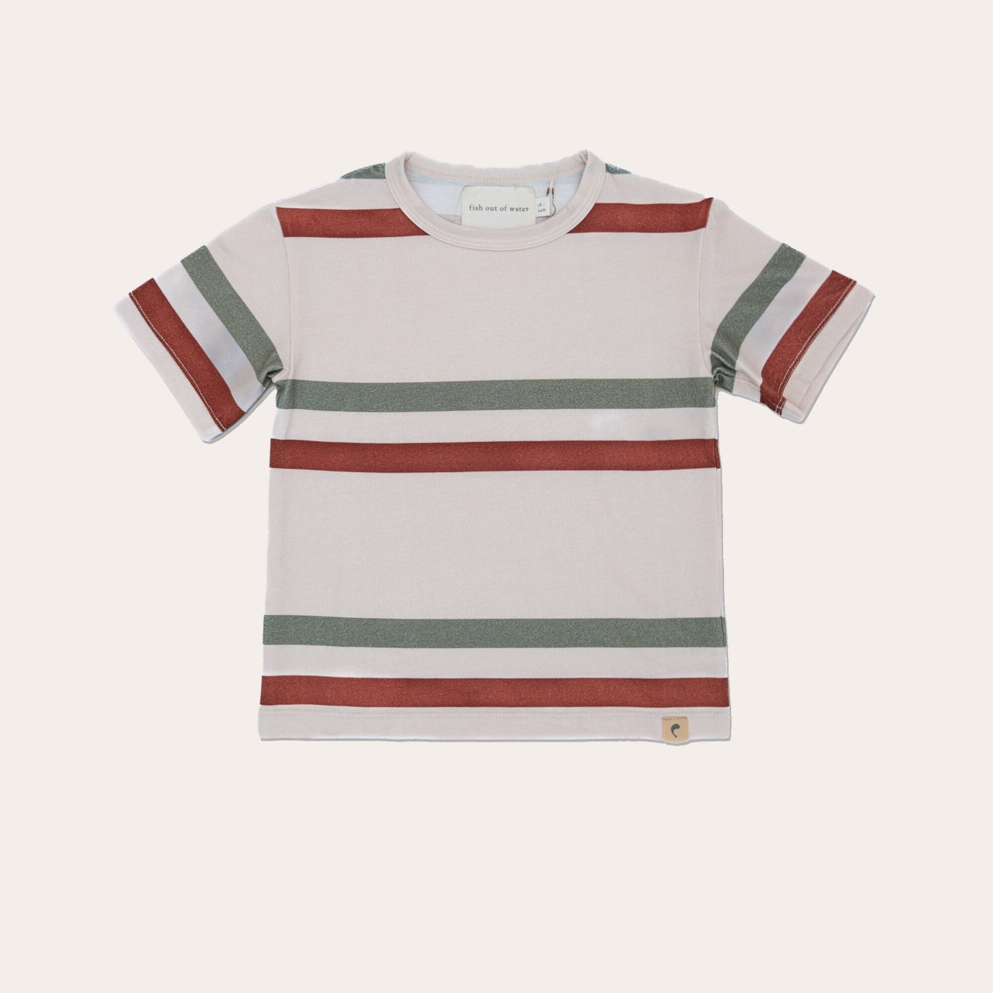 Creamy Double Stripe Tee - Unisex