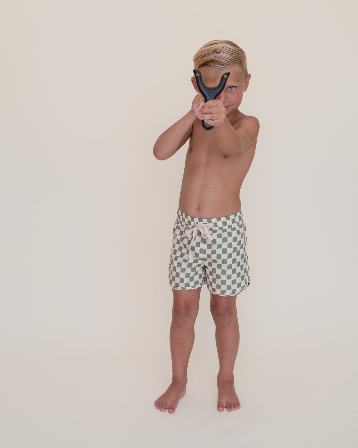 Mossy Checker Boardshort