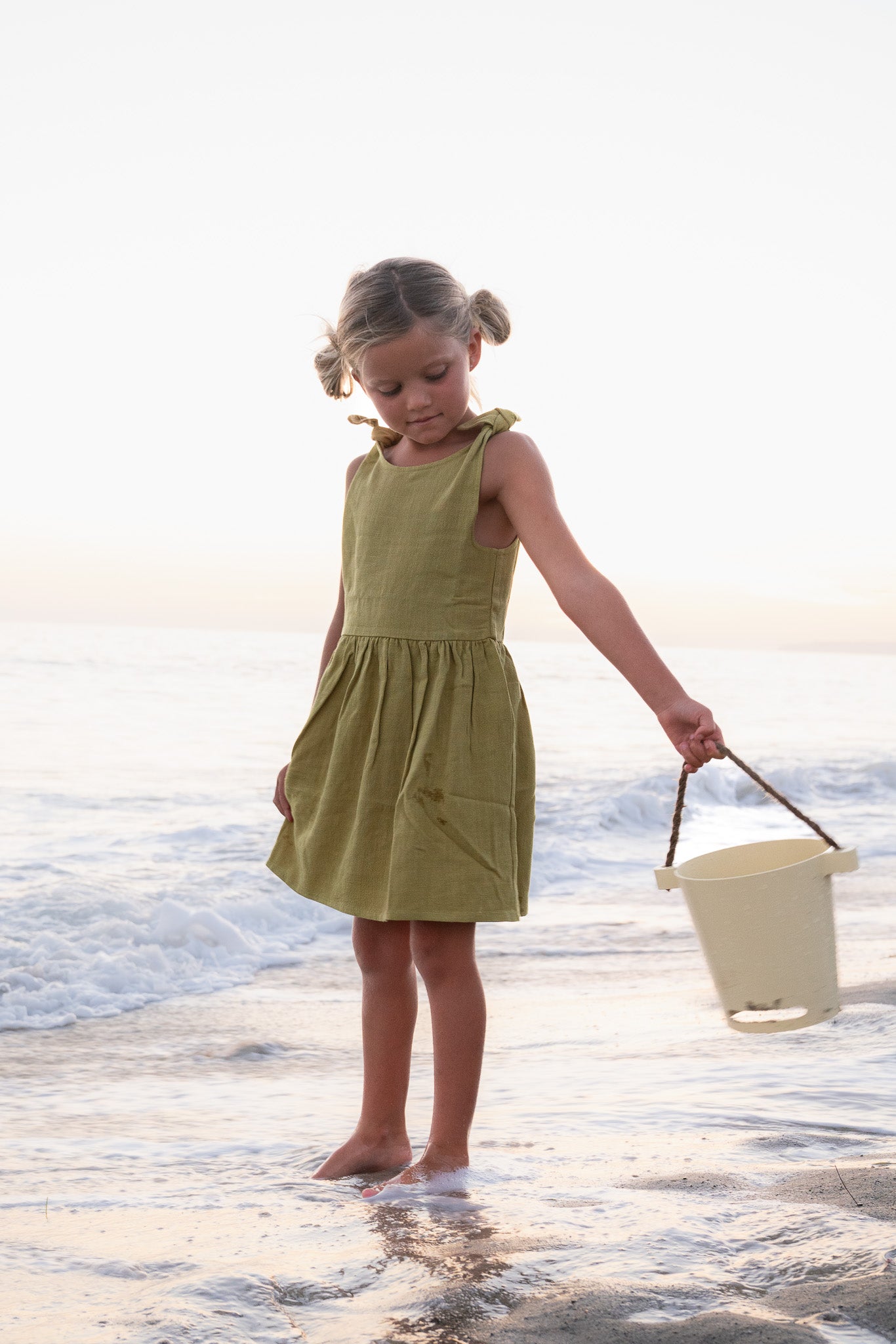 Split Pea Shoulder Tie Dress