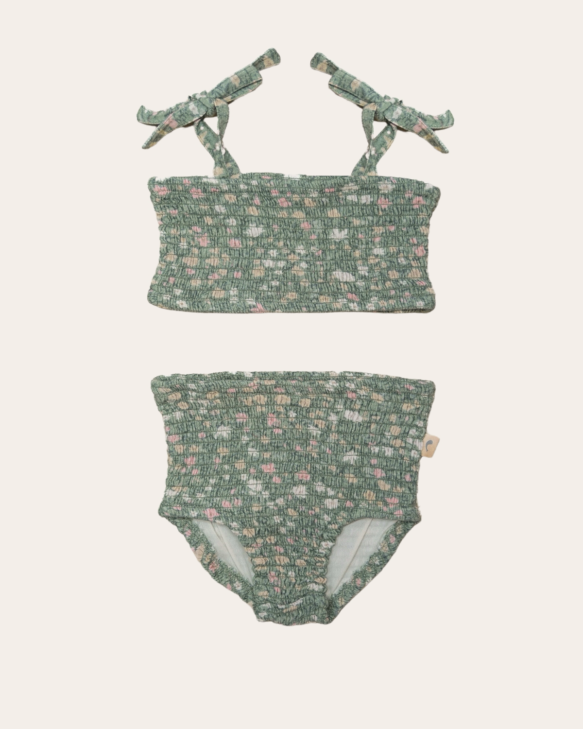 Meadow floral smocked bikini