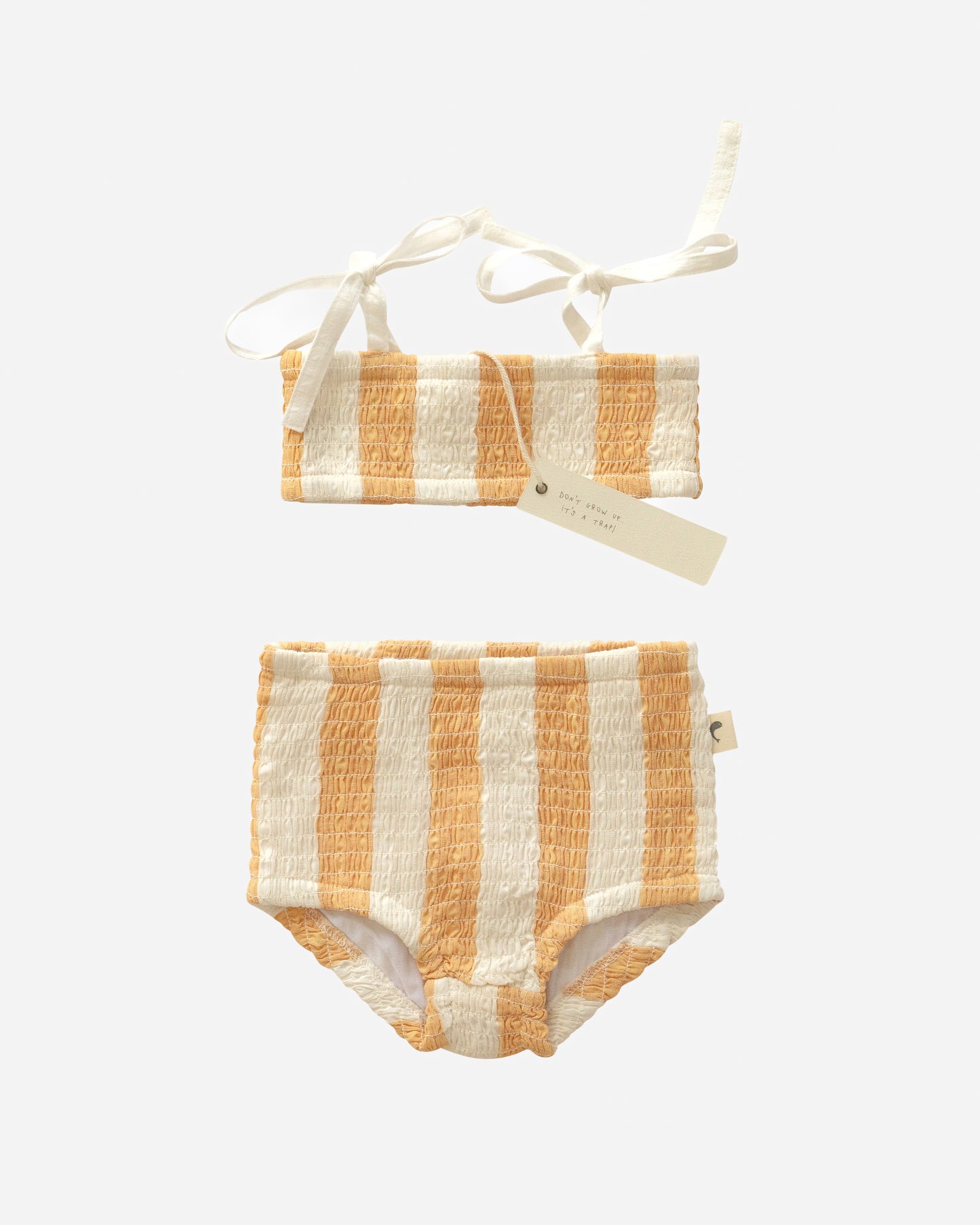 Creamsicle Stripe Smocked Bikini