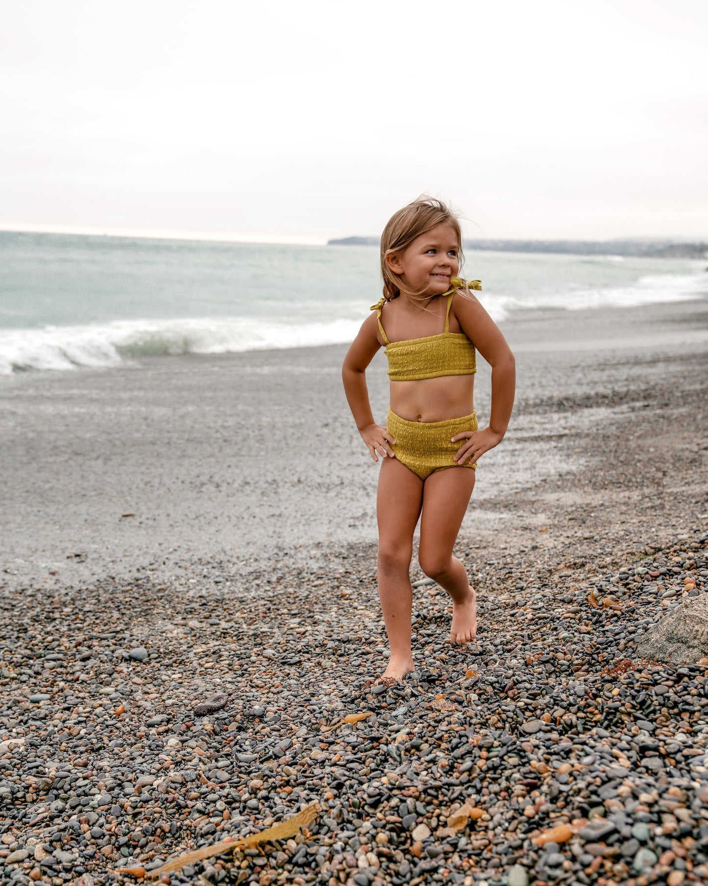 Solid Sunny Smocked Bikini