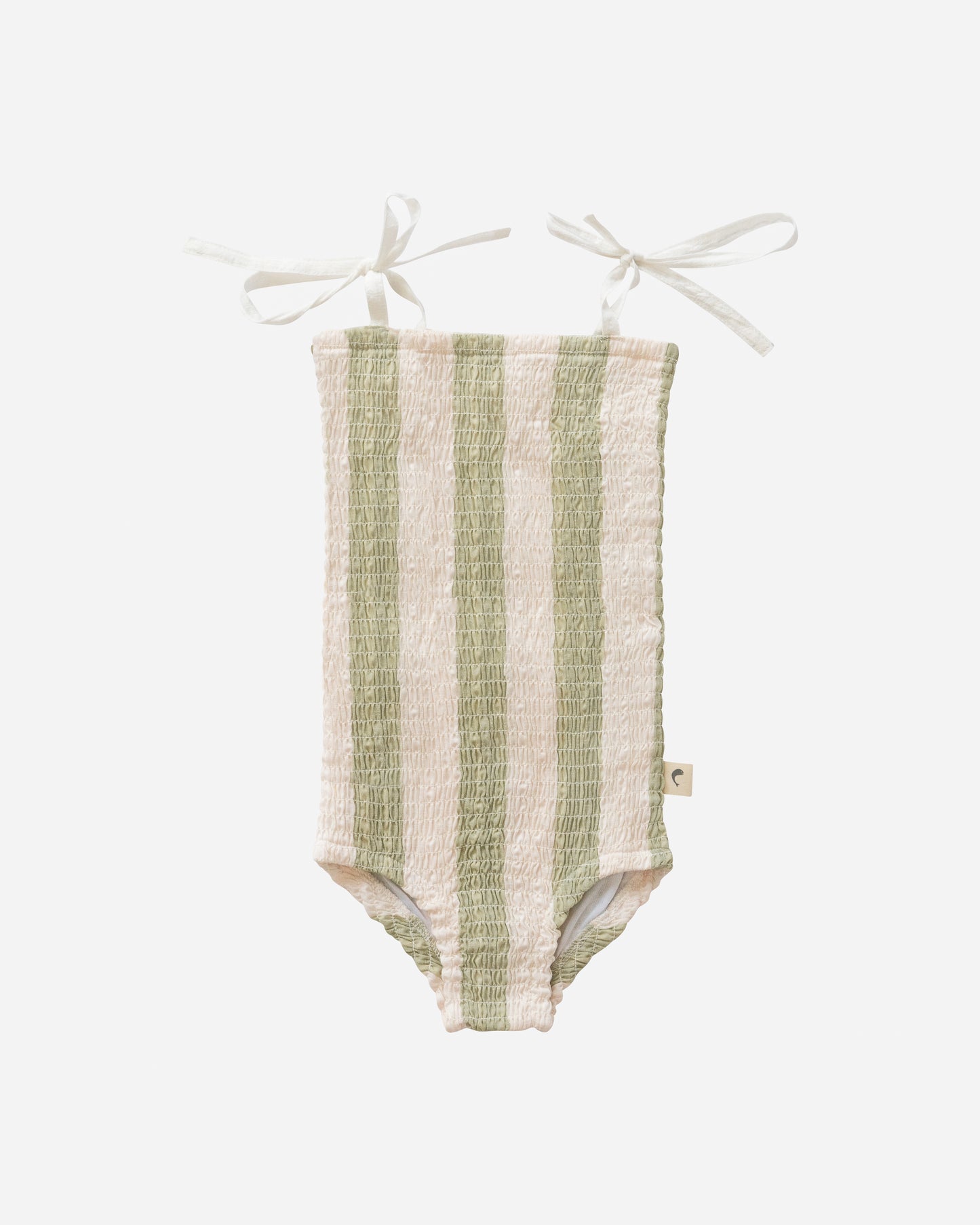 Pistachio Stripe Smocked One Piece