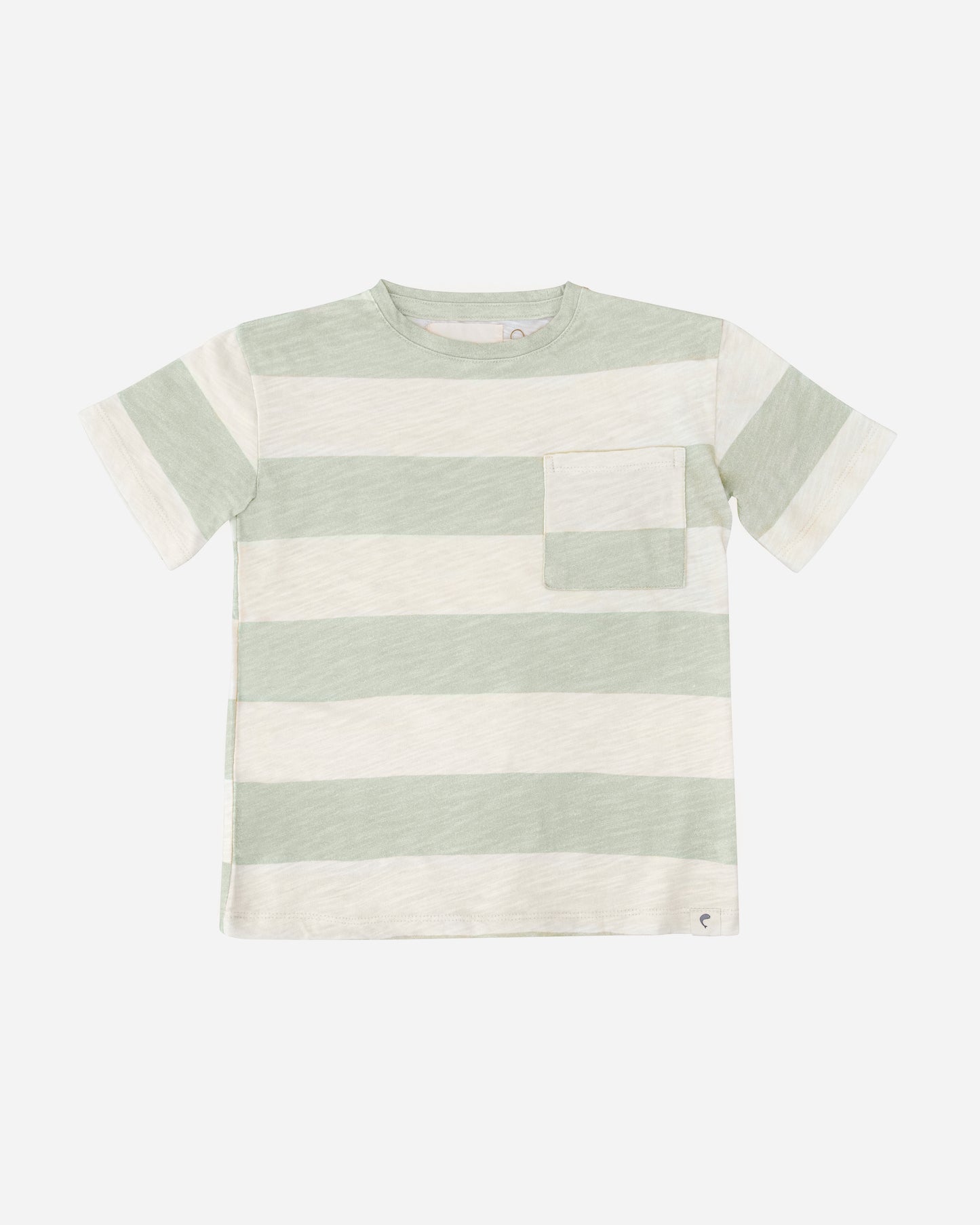 Offset Pistachio Stripe Tee
