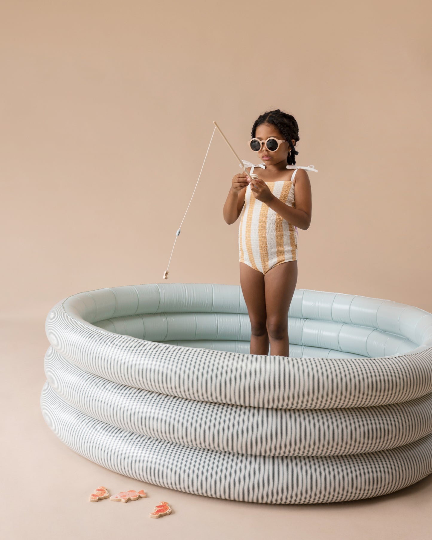 Creamsicle Stripe Smocked One Piece