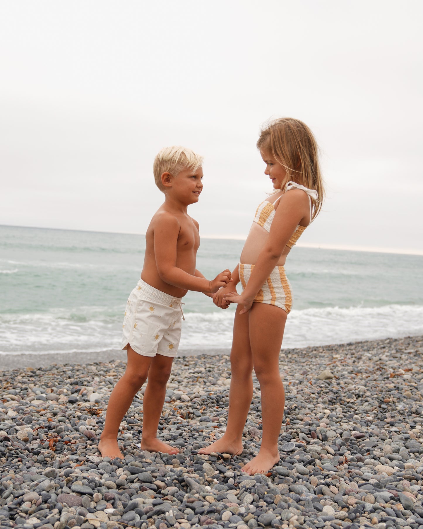 Creamsicle Stripe Smocked Bikini