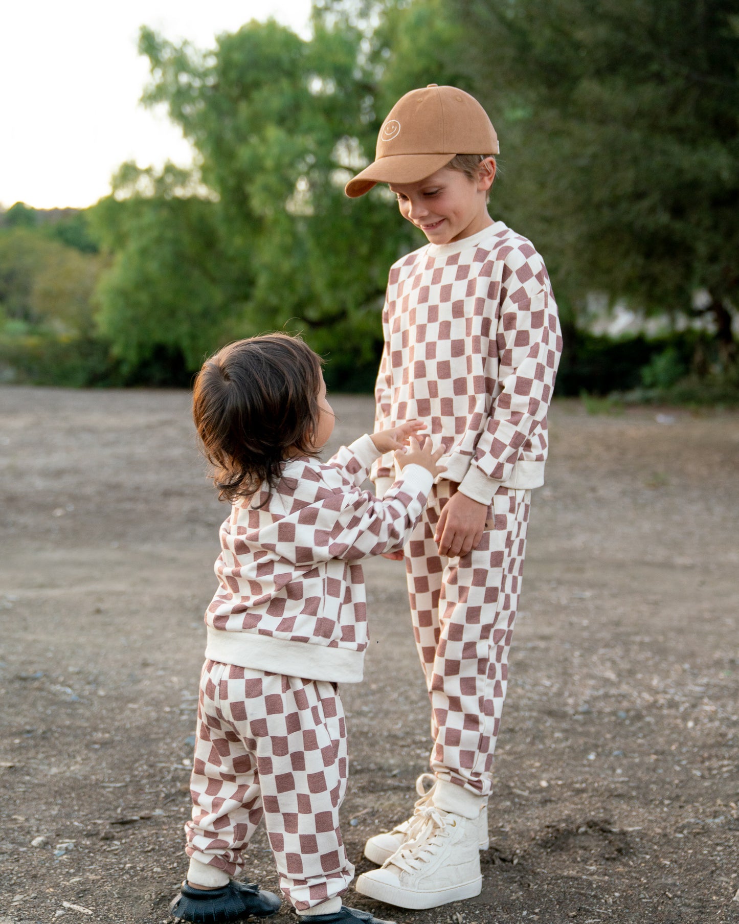 Rusty Checker Sweat Set- Unisex