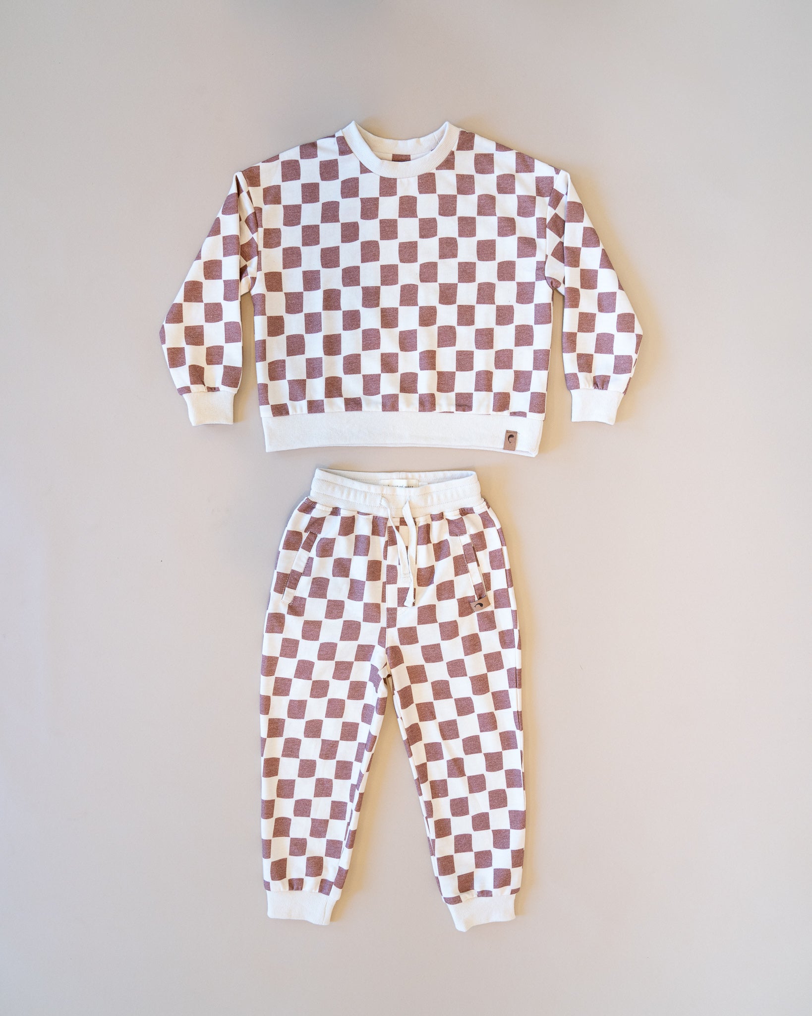 Rusty Checker Sweat Set- Unisex