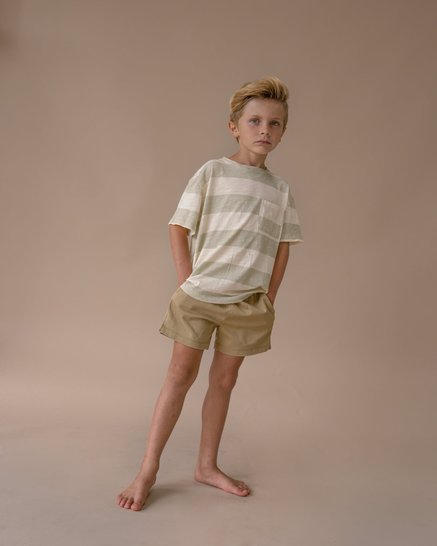 Offset Pistachio Stripe Tee