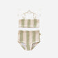 Pistachio Stripe Smocked Bikini
