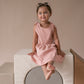 Dusty Rose Linen Shoulder Tie Dress