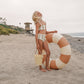 Pistachio Stripe Smocked Bikini